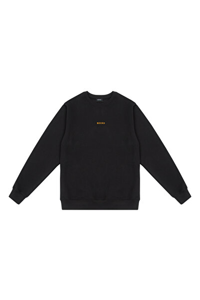 Daydream Pamuklu Bisiklet Yaka Erkek Sweatshirt Regular Siyah