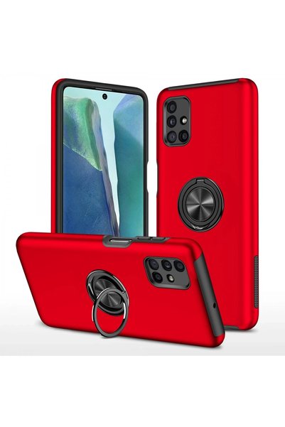 New Face ILKESHOP غطاء حماية جديد لهاتف Galaxy M51 مع حلقة إيليت (132816) - أحمر