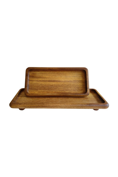 Rikkat Ahşap Solid Wood Presentation Plate Set with Throne Stand - Board Set ...