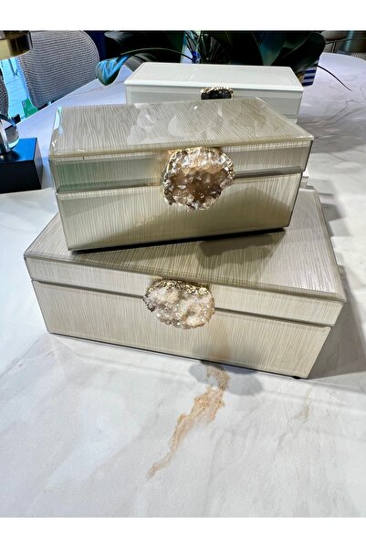 KARCILAR HOME STORE 2’li bal rengi cam kutu