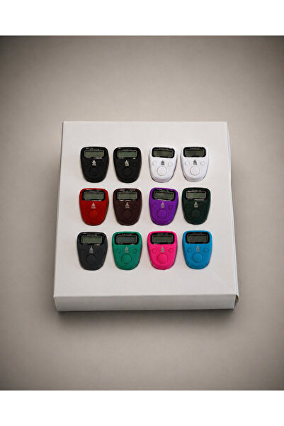 Bilenler 12-Piece Mini Lighted Zikirmatik Set – Finger Counter with Lcd Scree...