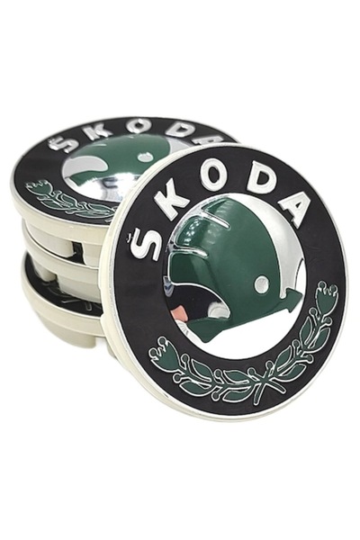 Skoda Комплект от 4 централни капачки, SKODA, 55 мм, 15 инча