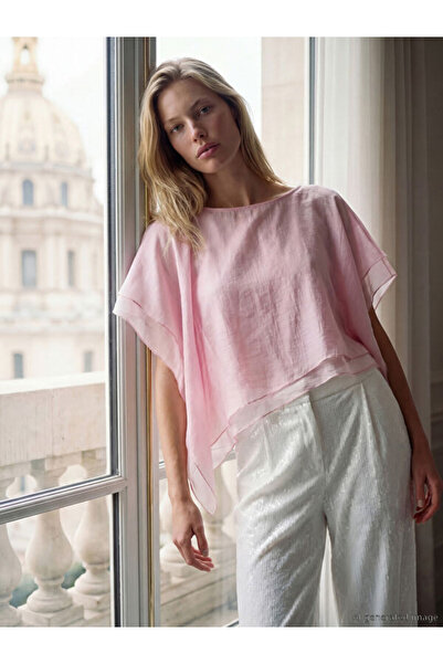 LC Waikiki Boat Neck Asymmetrical Cut Blouse
