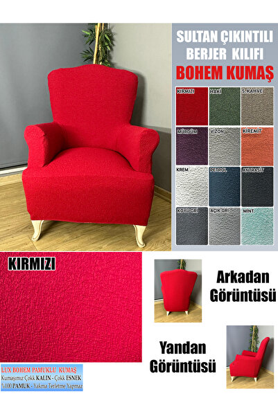 İLYEVTEKSTİLİ Țesătură de bumbac BOHEM, model SULTAN cu bordură, husă complet...