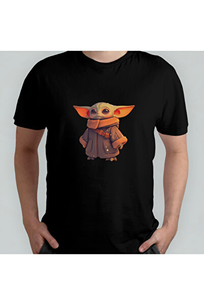 Pixxa The Mandalorian and Grogu Unisex 100% Cotton Crew Neck T-Shirt Model 3