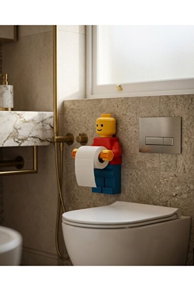 NEXUSS DESIGN Lego Man Toilet Paper Holder Wall Mounted Decorative Bathroom A...