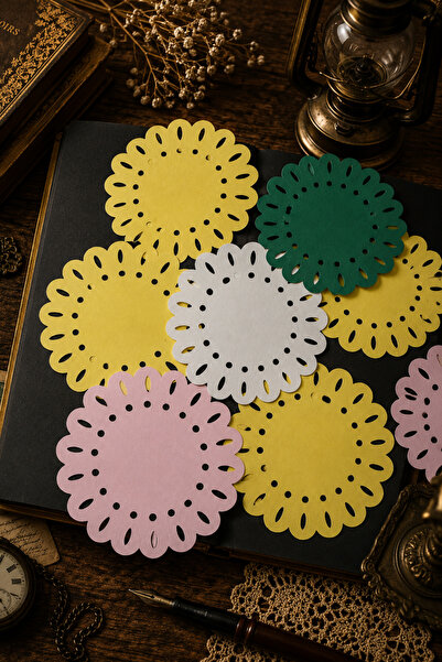 stickybloom 20'li Dantelsi Kağıt Çerçeveler Seti Journal/Scrapbook/Sticker/Aj...