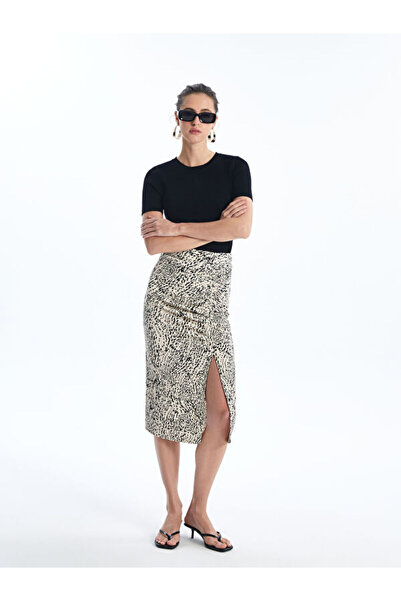 LC Waikiki Slim Fit Patterned Women's Pencil Skirt