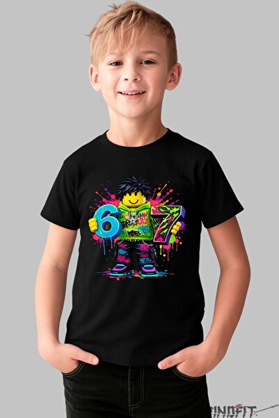 GILDAN Tricou Roblox Six Seven Design Modern Colorat