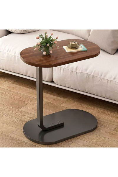 Viyogo Rectangular coffee table, MDF with metal, 45 x 59.5 x 28 cm, brown wit...