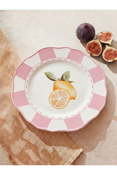 LC Waikiki ESVAB • Modern & Seçkin Limon Baskılı Porselen Pasta Tabağı
