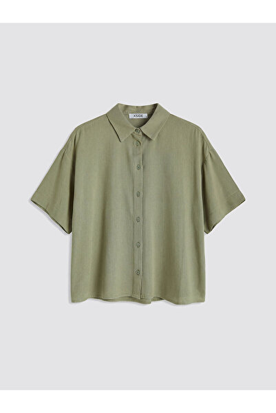 LC Waikiki Nevavm Oversize Linen Blend Women's Shirt with a Difference