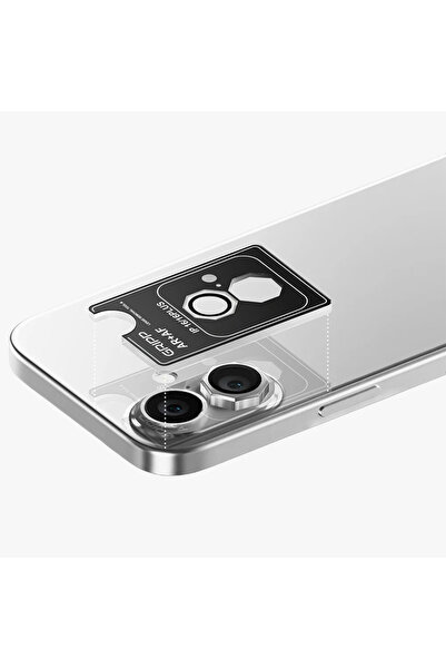 CaseHub iPhone 16 / 16 Plus Safir Kamera Koruyucu Premium Sekizgen Tasarım Takma ve Çıkarma Aparatlı