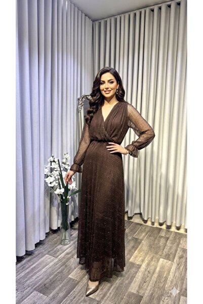 NORA KSA Royal Brown Evening Dress