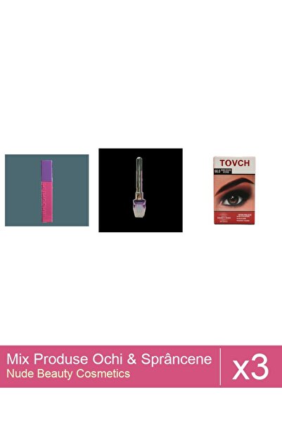 Makeup Set Mix 3 produse Rimel Sprancene: Rimel Ushas , Negru, Vopsea sprance...