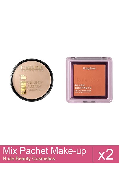 Makeup Set Mix 2 produse Palete Makeup: Pudra compacta, Eveline Cosmetics, An...