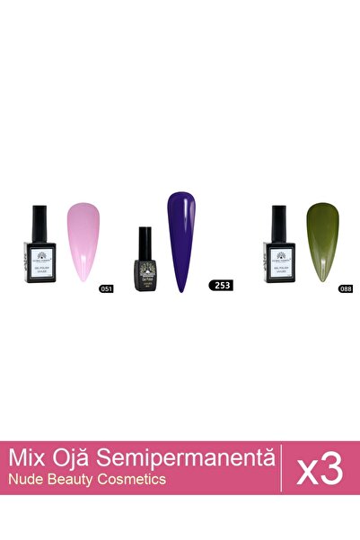 Makeup Set Mix 3 produse Nail Oja: Oja semipermanentă Global Fashion, Gel pol...