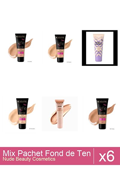 Makeup Set Mix 6 produse Fond De Ten: Eveline Better the Perfet, 01, ( ivory)...