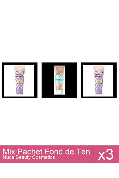 Makeup Set Mix 3 produse Fond De Ten: Eveline CCC Magical,50 ( light-beige) ,...