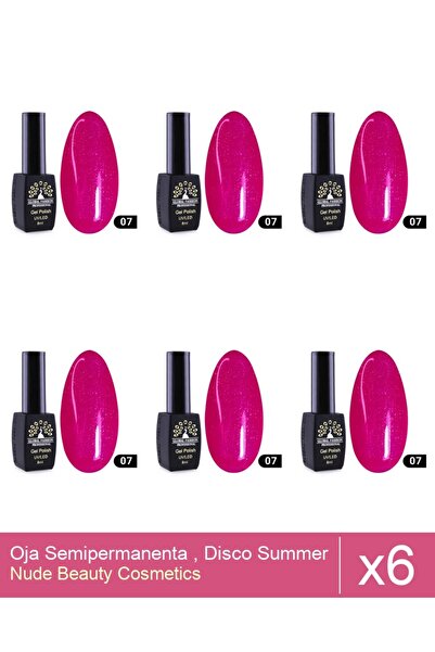 Makeup Set 6x Oja Semipermanenta , Disco Summer , 07 , 8 ml
