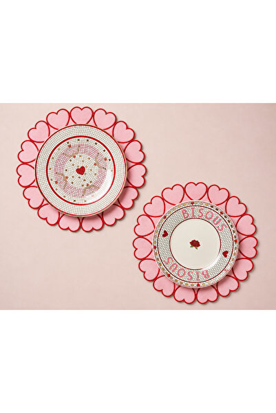 Mise En Place Pink Heart 6’li Amerikan Servis