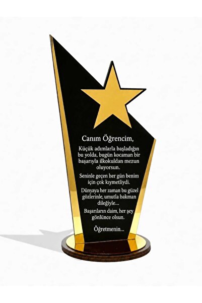 VİP19 ATÖLYE 10 adet İlkokul Mezuniyet Plaket Öğretmenden Öğrenciye Anlamlı M...