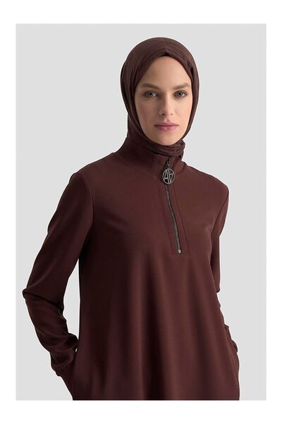 LC Waikiki Nevavm Farkıyla Tunik Ort412 Bitter Brown