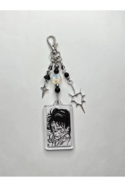 Choice3 white Anime Choso Keychains Y2K Cross Star Beaded Keyring Bag Pendant...