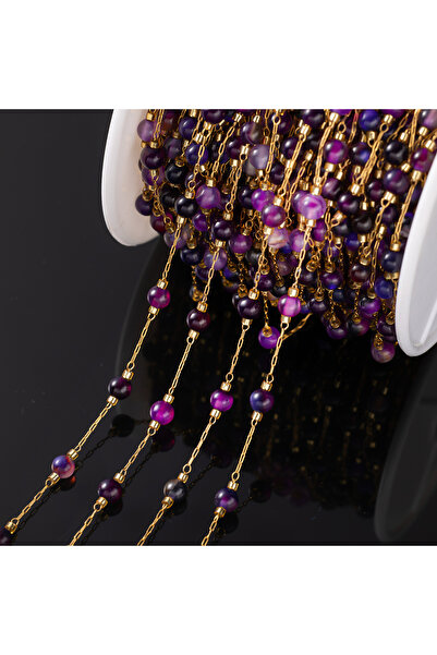 choice2 Purple 1Meter/Lot Mixed Stainless Steel Beads Chains for Handmade DIY...