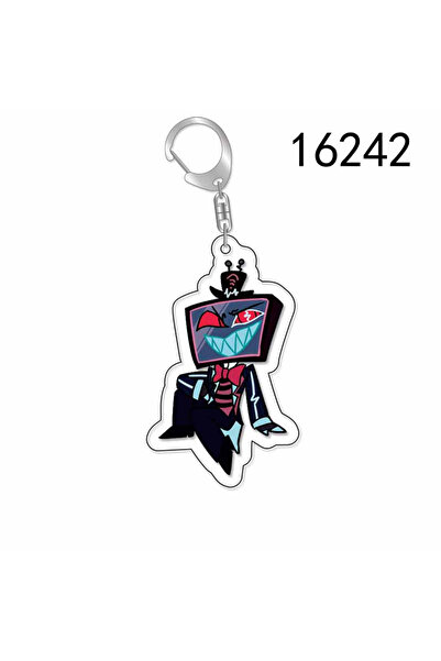 Choice1 GRAY Anime acrylic keychain -Hazbin Hotel Cute Y2K Cartoon Pendant, s...