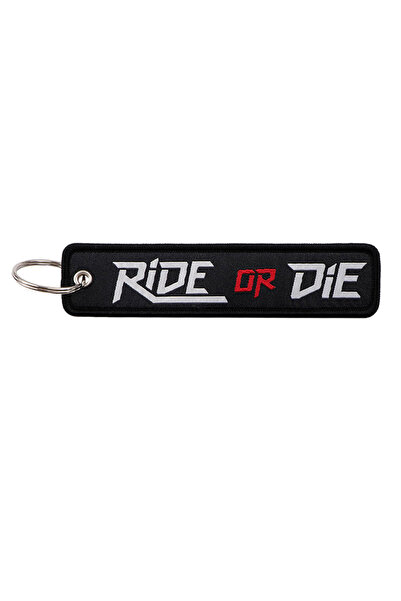 Choice 1 1pcs "Ride Or Die" Embroidered Keychains Double-sided Key Rings Key ...