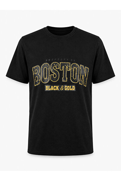 trender Boston Black&Gold Supreme Black Men's T-Shirt 226-20