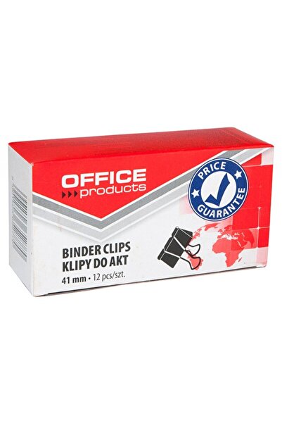 OFFICE products Clip hartie 41mm, 12buc/cutie, - negru