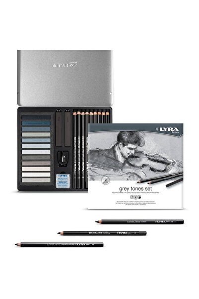 LYRA Set of pencils for drawings and sketches, 25 pieces/set, grayscale,