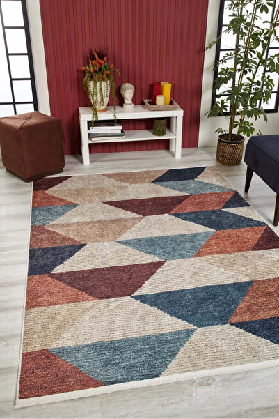 halinet Halı.Net Multi-Colored Modern Washable Non-Slip Living Room Carpet Ha...