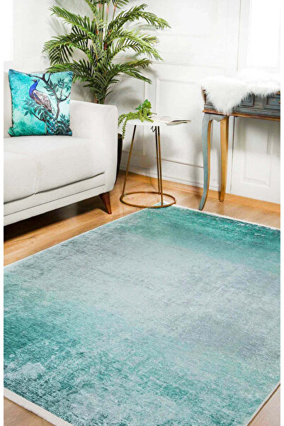halinet Halı.Net Blue Modern Washable Non-Slip Living Room Carpet Haln-Hln327