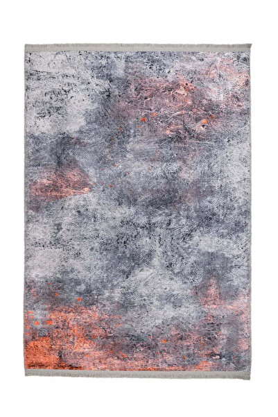 halinet Halı.Net Anthracite Vintage Antique Washable Living Room Carpet Pia-M...