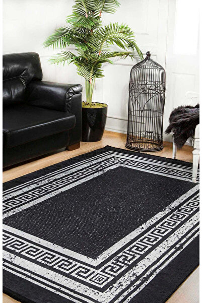 halinet Halı.Net Anthracite Vintage Antique Washable Non-Slip Living Room Car...