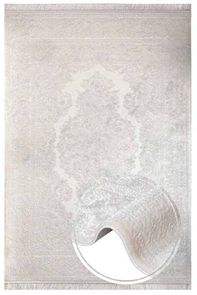 halinet Halı.Net White Vintage Antique Washable Living Room Carpet Artemis-Va...