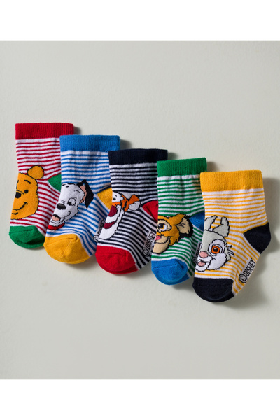 Cute Walk by Babyhug Disney Knited Ankle Length Anti Bacterial Sock Disney Ch...