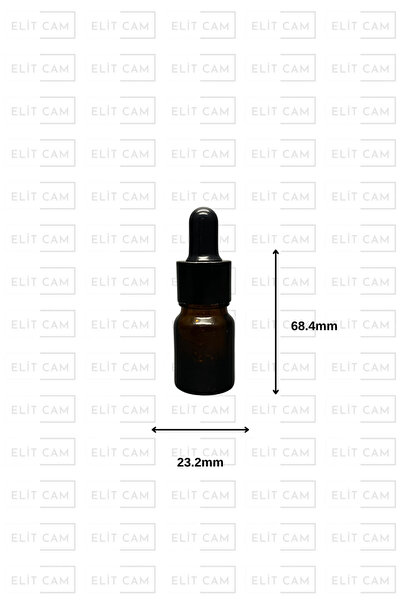 Elitcam 3 CC AMBER CAM DAMLALIKLI ŞİŞE - SİYAH EMZİK - SİYAH METAL KAPAK ( 50...