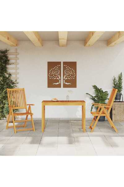 vidaxl Set mobilier de gradina, 3 piese, lemn masiv de acacia