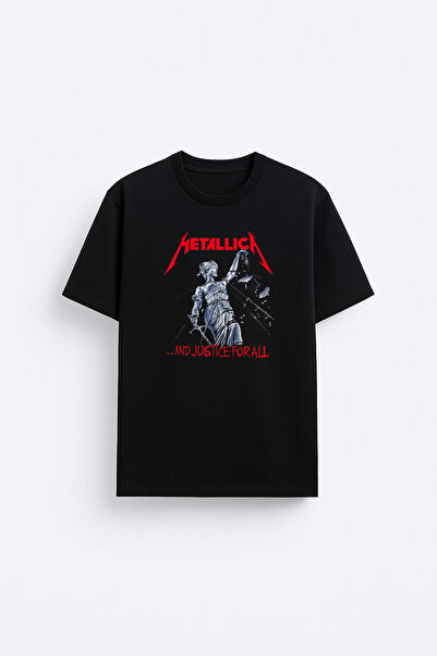 AYDESİGN Tricou negru unisex cu imprimeu Metallica Music Group