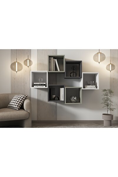 nettrends.net the new trend of shopping Minimalist Küp Duvar Rafı Kombini – Ç...