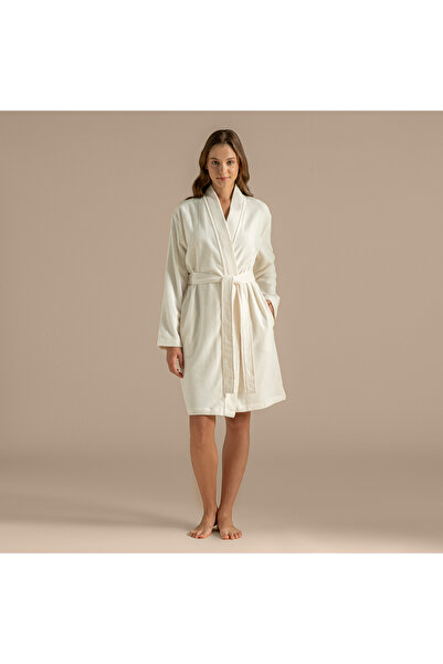 Chakra Likya Bamboo Women's Bathrobe Ecru
