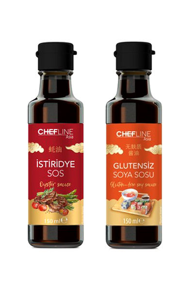 Chefline İstiridye Sos Ve Glutensiz Soya Sos - İkisi Bir Arada Set - 150 ML