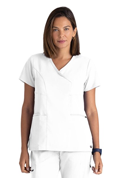 Barco Γυναικεία Ιατρική Μπλούζα Grey's Anatomy της Kim, Λευκή (GRST001)