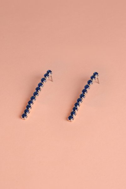 Simovia 3 mm Yuvarlak Zirkon Taşlı Su Yolu Küpe