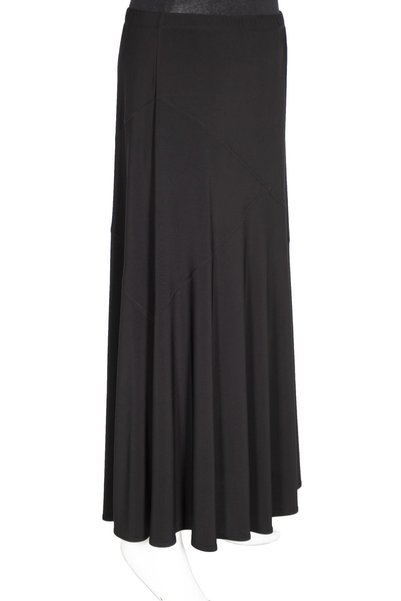 HESNA Women's Bensu Large Size Sandy Cross Unlined Black Skirt