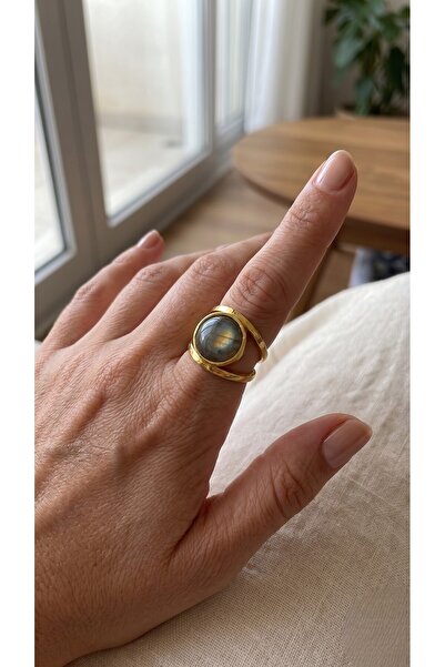 Allurist Jewerly Premium Seri sedefli yeşil yüzük
